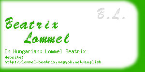 beatrix lommel business card